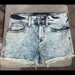 Express highwasited jean shorts size 2